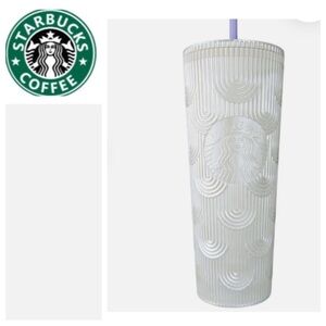 STARBUCKS NWT 2022 SPRING PEARL WHITE MERMAID COLD CUP TUMBLER 24  OUNCE VENTI